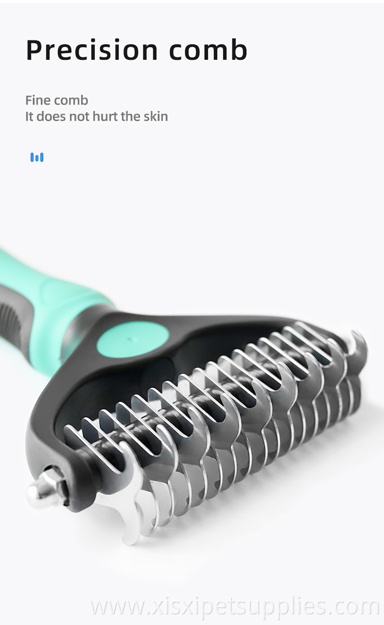 Factory Wholesale Double Sided Long Hair Pet Knot Comb Pet Dematting Cat Dog Comb Brush